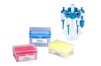 Micropipette Tips, Tip Boxes and Stand
