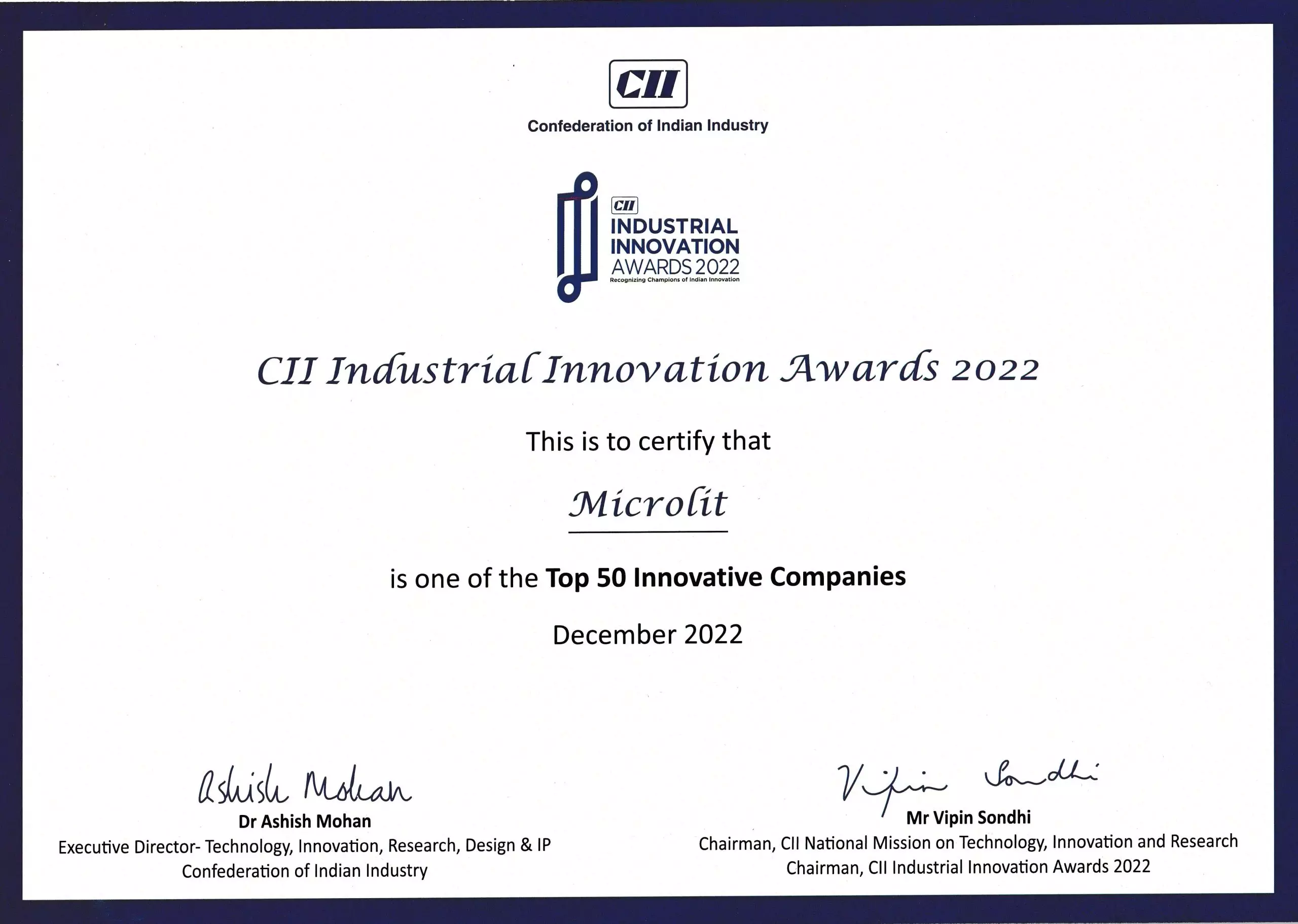 CII Industrial Innovation Awards 2022